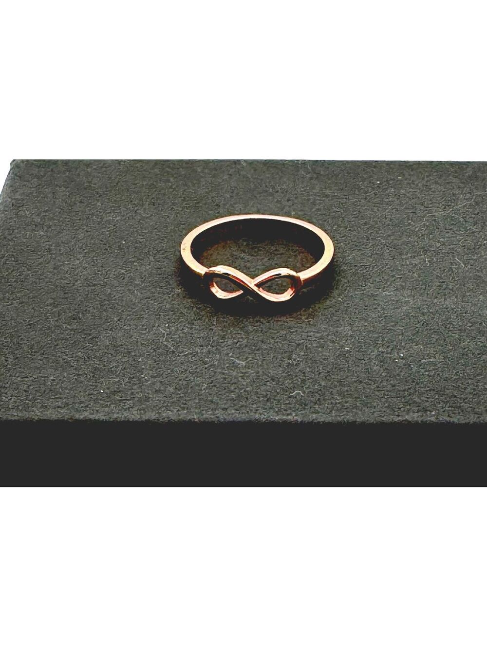 Vintage BJG Daughter gold plated sterling silver infinity ring; size 8.5